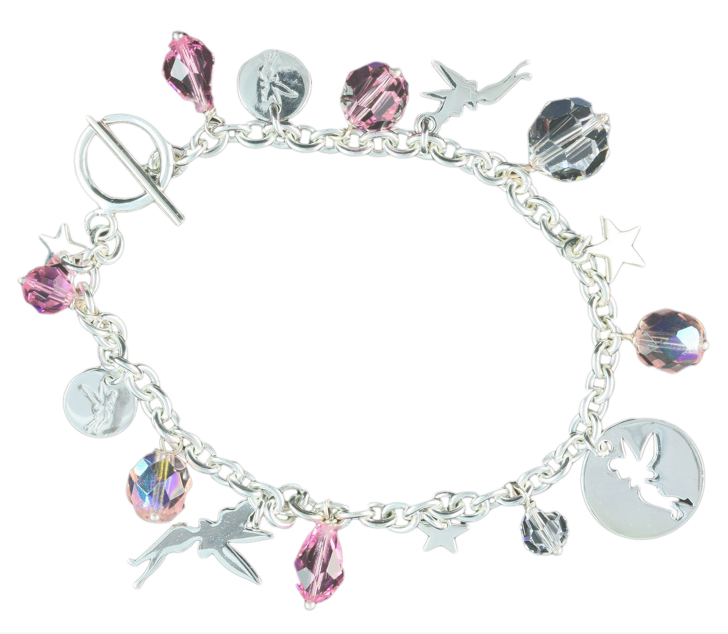 Disney by Couture Kingdom Sterling Silver Tinker Bell Charm Bracelet