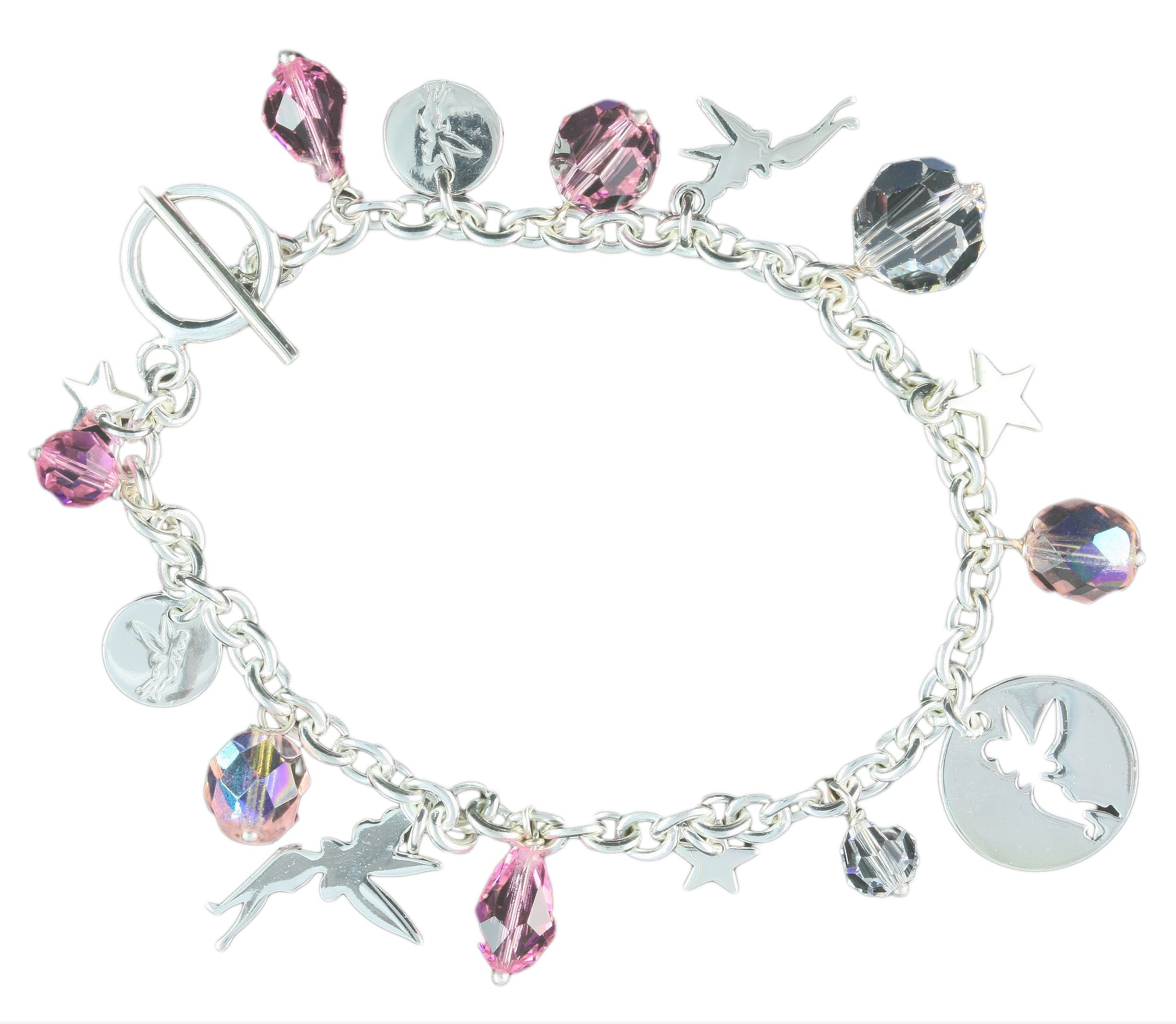 Disney by Couture Kingdom Sterling Silver Tinker Bell Charm Bracelet