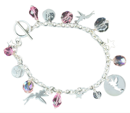 Disney by Couture Kingdom Sterling Silver Tinker Bell Charm Bracelet