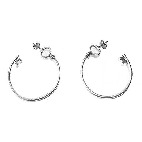 Alice in Wonderland Key Hoop Earrings