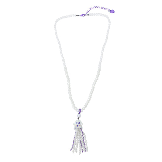 Betsey Johnson Punk N Spice Ghost Fringe Long Pendant Necklace