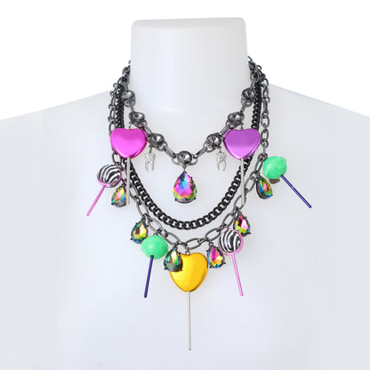 Betsey Johnson Punk N Spice Lollipop Drama Necklace