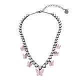 Betsey Johnson Petal To The Metal Butterfly Necklace