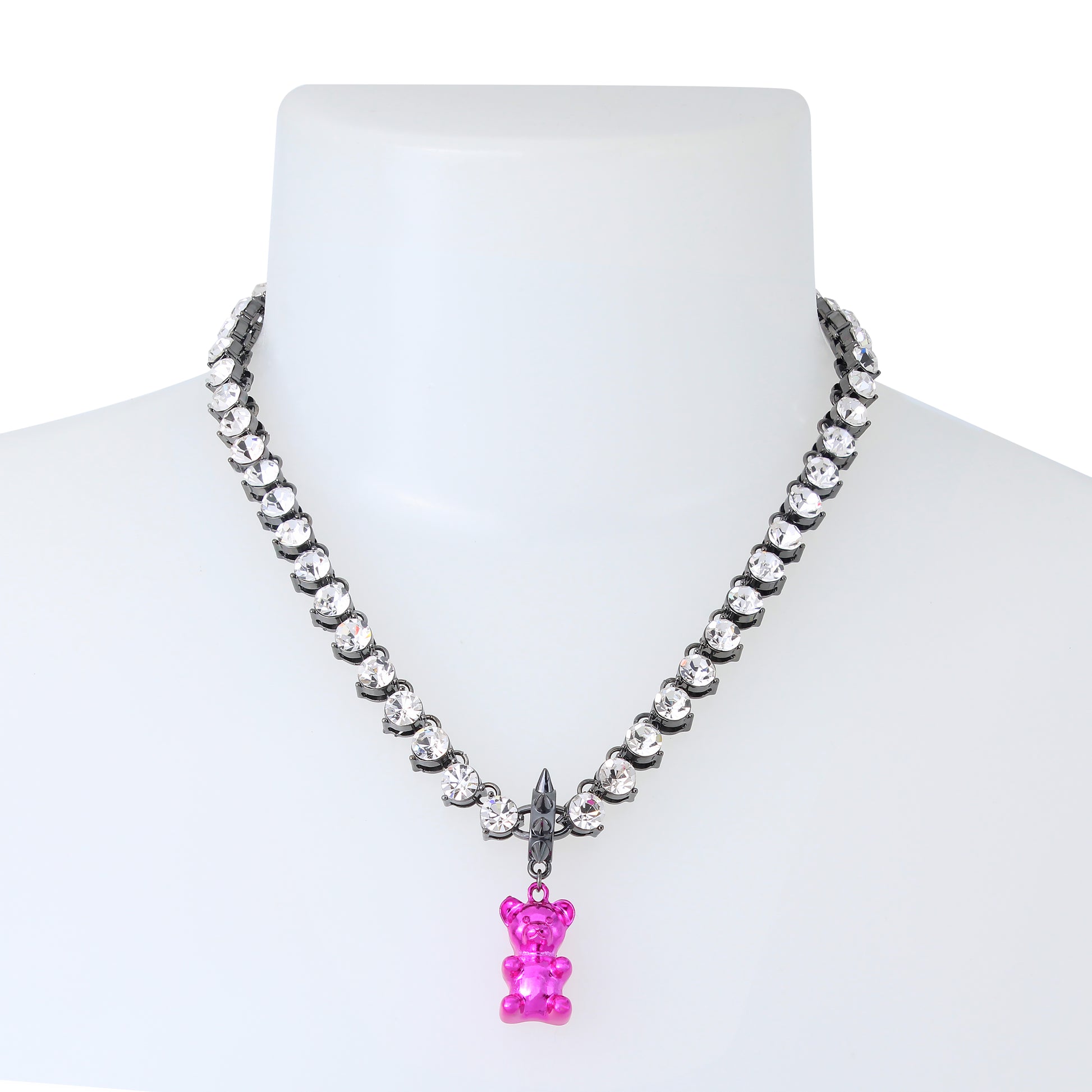 Betsey Johnson Punk N Spice Gummy Bear Pendant Necklace