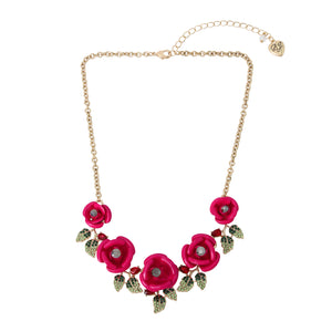 Betsey's 80th Birthday Rose Frontal Necklace