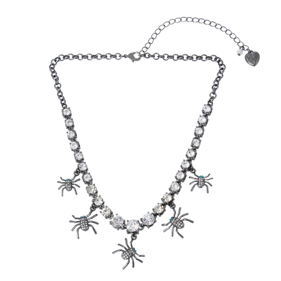 Betsey Johnson Spiderweb Pendant Necklace - ShopStyle