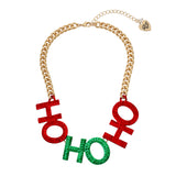 Betsey Johnson Ice Queen Ho Ho Ho Chain Necklace