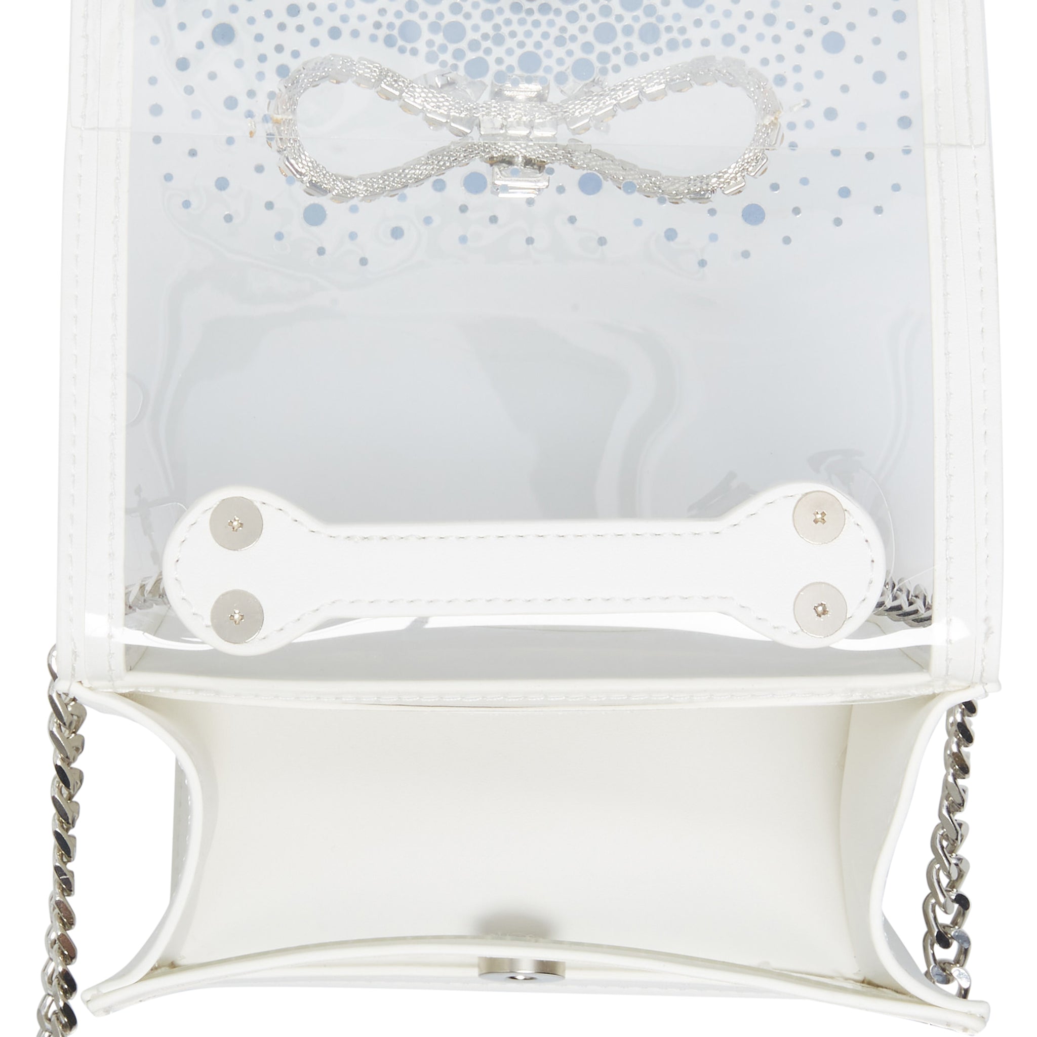 Clear Convertible Bag W/Bow - GLITTER FASHION