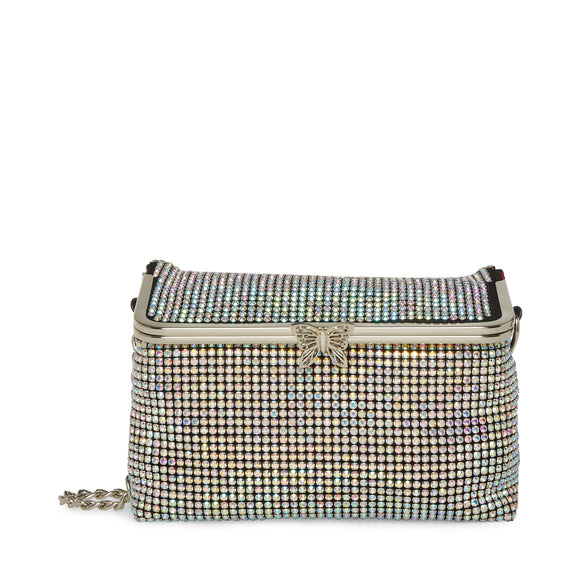 Betsey Johnson Liquid Rhinestone Butterfly Frame Bag