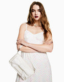 Betsey Johnson Pearl Convertible Bow Flap Bag Ivory