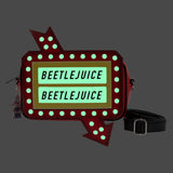 Loungefly Beetlejuice Glow Graveyard Sign Crossbody Bag