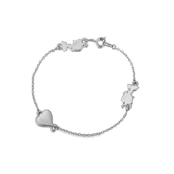 Alice in Wonderland Heart Bracelet