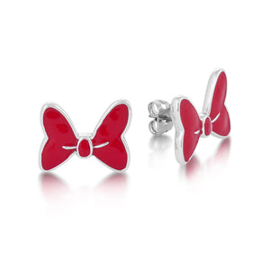 Disney by Couture Kingdom Minnie Mouse Red Bow Stud Earrings