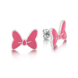 Disney by Couture Kingdom Minnie Mouse Pink Bow Stud Earrings