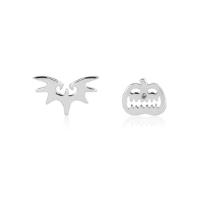 The Nightmare Before Christmas Pumpkin and Bat Mix-Match Stud Earrings