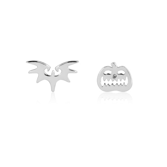 The Nightmare Before Christmas Pumpkin and Bat Mix-Match Stud Earrings