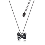 Disney by Couture Kingdom Minnie Mouse Black Enamel Polka Dot Bow Necklace