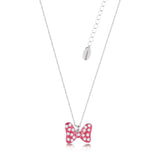 Disney by Couture Kingdom Minnie Mouse Pink Enamel Polka Dot Bow Necklace