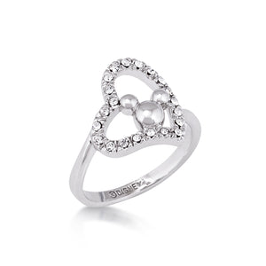 Disney by Couture Kingdom Minnie Mouse Rocks Crystal Heart Ring