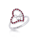 Disney by Couture Kingdom Minnie Mouse Rocks Red Crystal Heart Ring