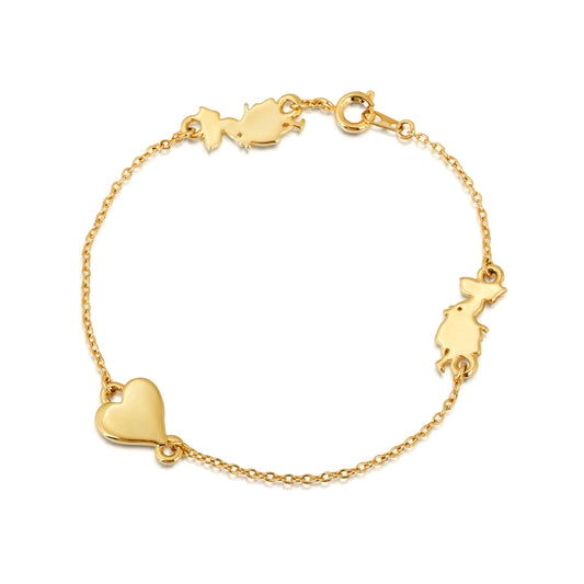 Alice in Wonderland Heart Bracelet