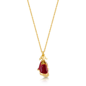 Disney by Couture Kingdom Beauty and the Beast Rose Petal Necklace
