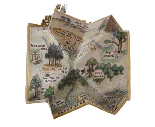 Winnie the Pooh Map Book Necklace