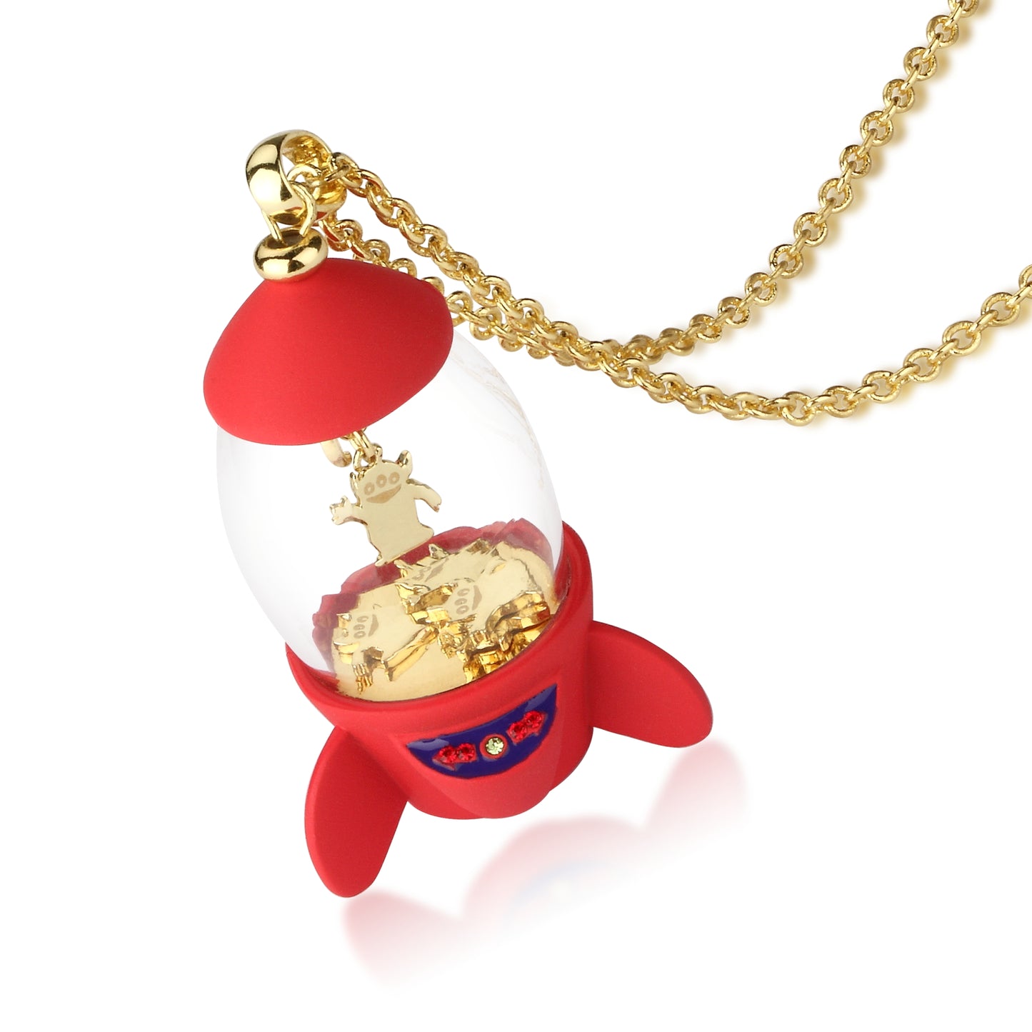 Toy Story Pizza Planet Rocket Necklace