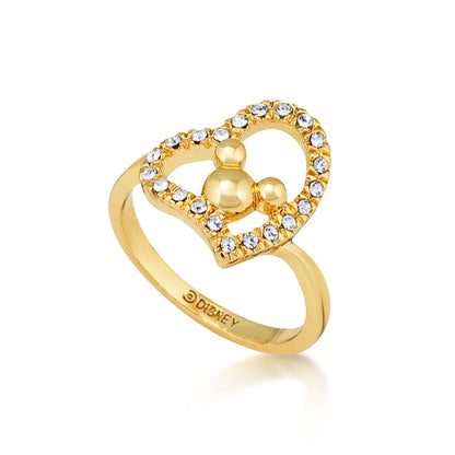 Disney by Couture Kingdom Minnie Mouse Rocks Crystal Heart Ring