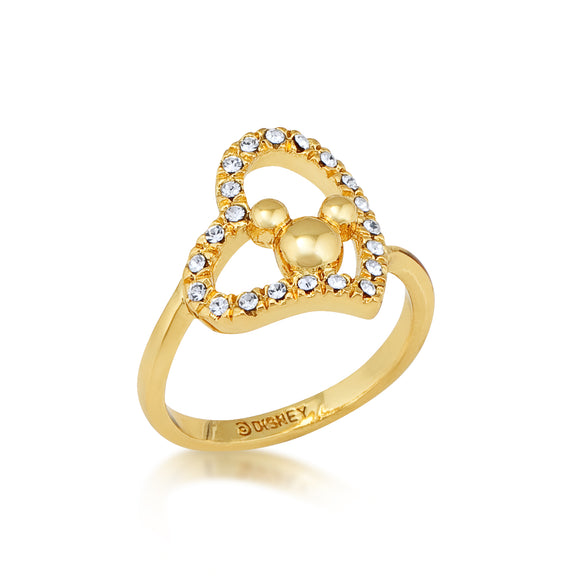 Disney by Couture Kingdom Minnie Mouse Rocks Crystal Heart Ring