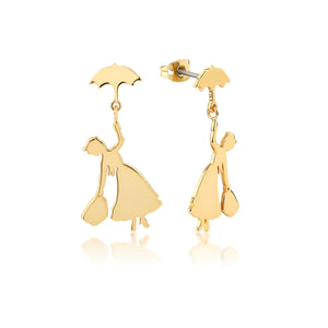 Mary Poppins Flying Umbrella Drop Earrings