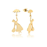 Mary Poppins Flying Umbrella Drop Earrings