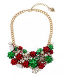 Betsey Johnson Ice Queen Festive Bow Bib NecklaceBetsey Johnson Ice Queen Festive Bow Bib Necklace