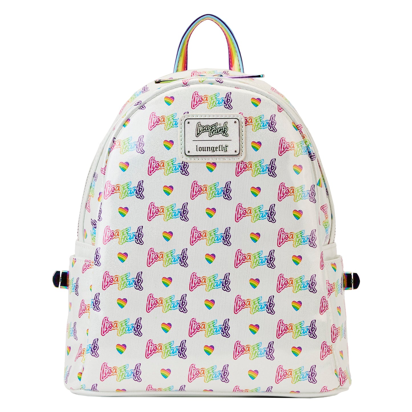 Loungefly Lisa Frank Rainbow Heart Mini Backpack with Waist Bag