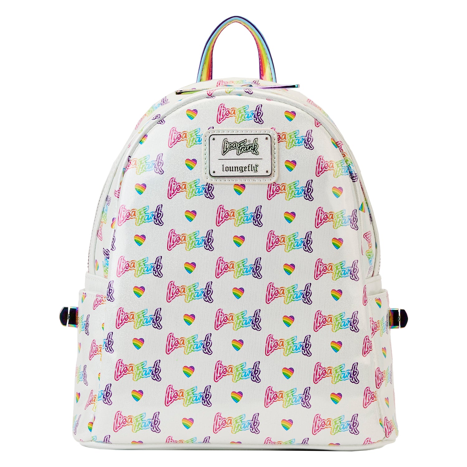 Loungefly Lisa Frank Rainbow Heart Mini Backpack with Waist Bag