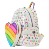 Loungefly Lisa Frank Rainbow Heart Mini Backpack with Waist Bag