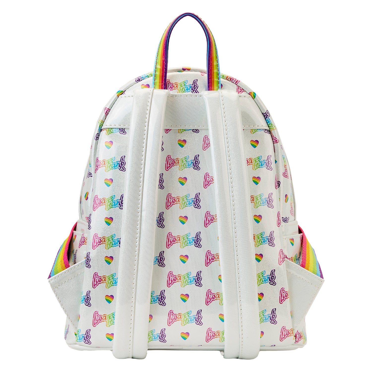 Loungefly Lisa Frank Rainbow Heart Mini Backpack with Waist Bag