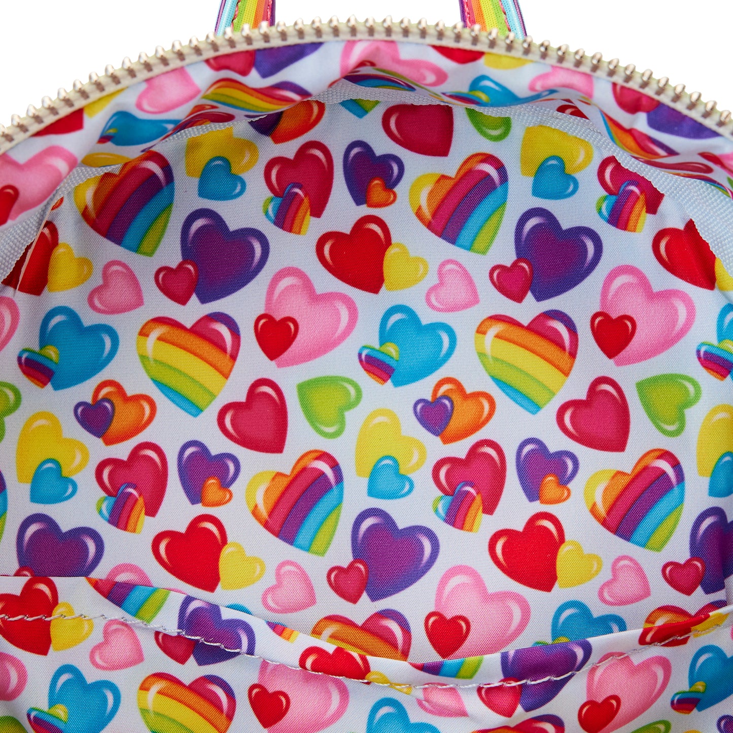 Loungefly Lisa Frank Rainbow Heart Mini Backpack with Waist Bag