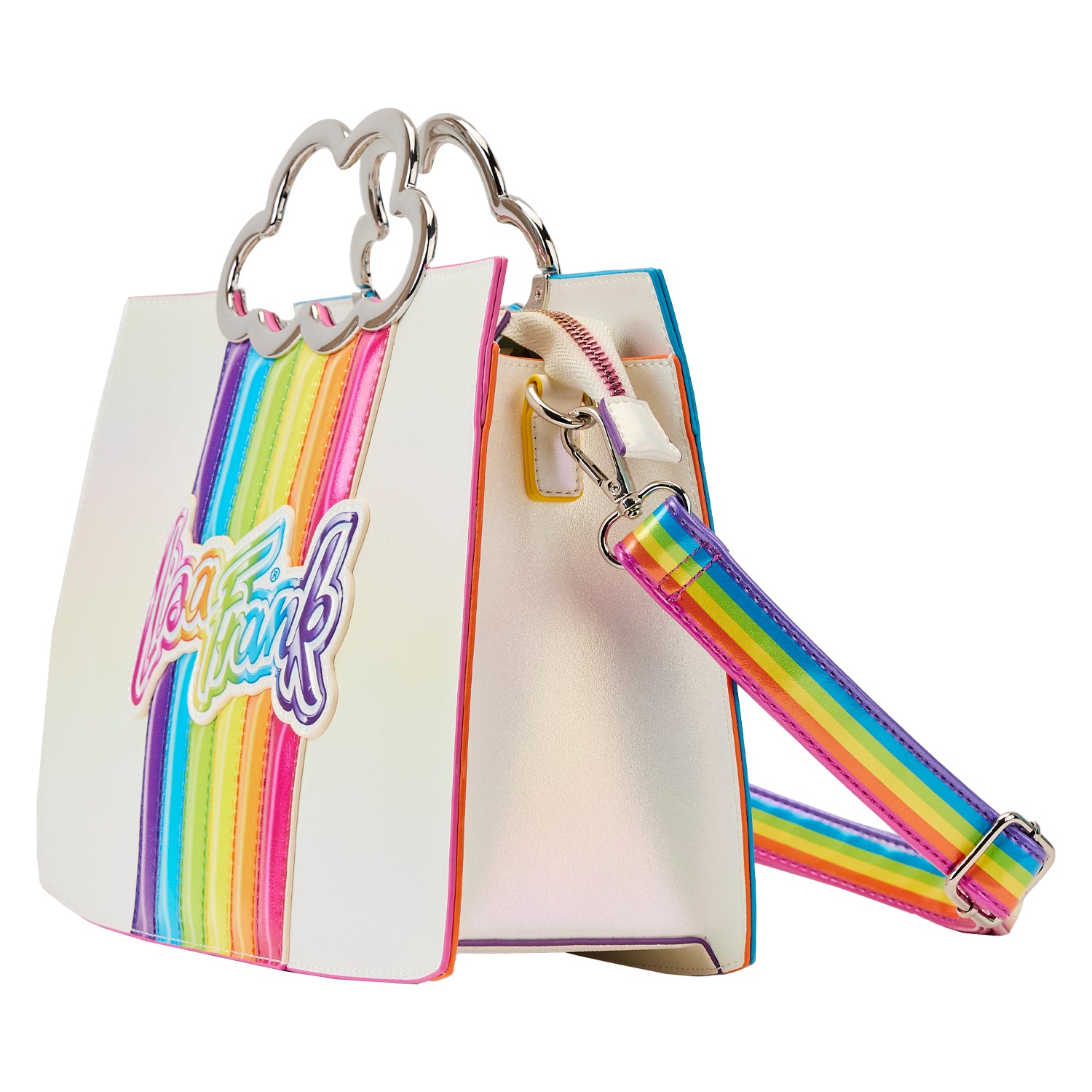 Loungefly X Lisa Frank Markie Reflection Cross body Bag White NWT