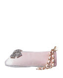 Betsey Johnson Tippee Toe Velvet Pink Ballet Slipper Wristlet