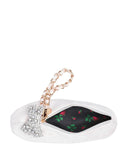 Betsey Johnson Tippee TBetsey Johnson Tippee Toe Velvet Pink Ballet Slipper Wristletoe Velvet Pink Ballet Slipper Wristlet