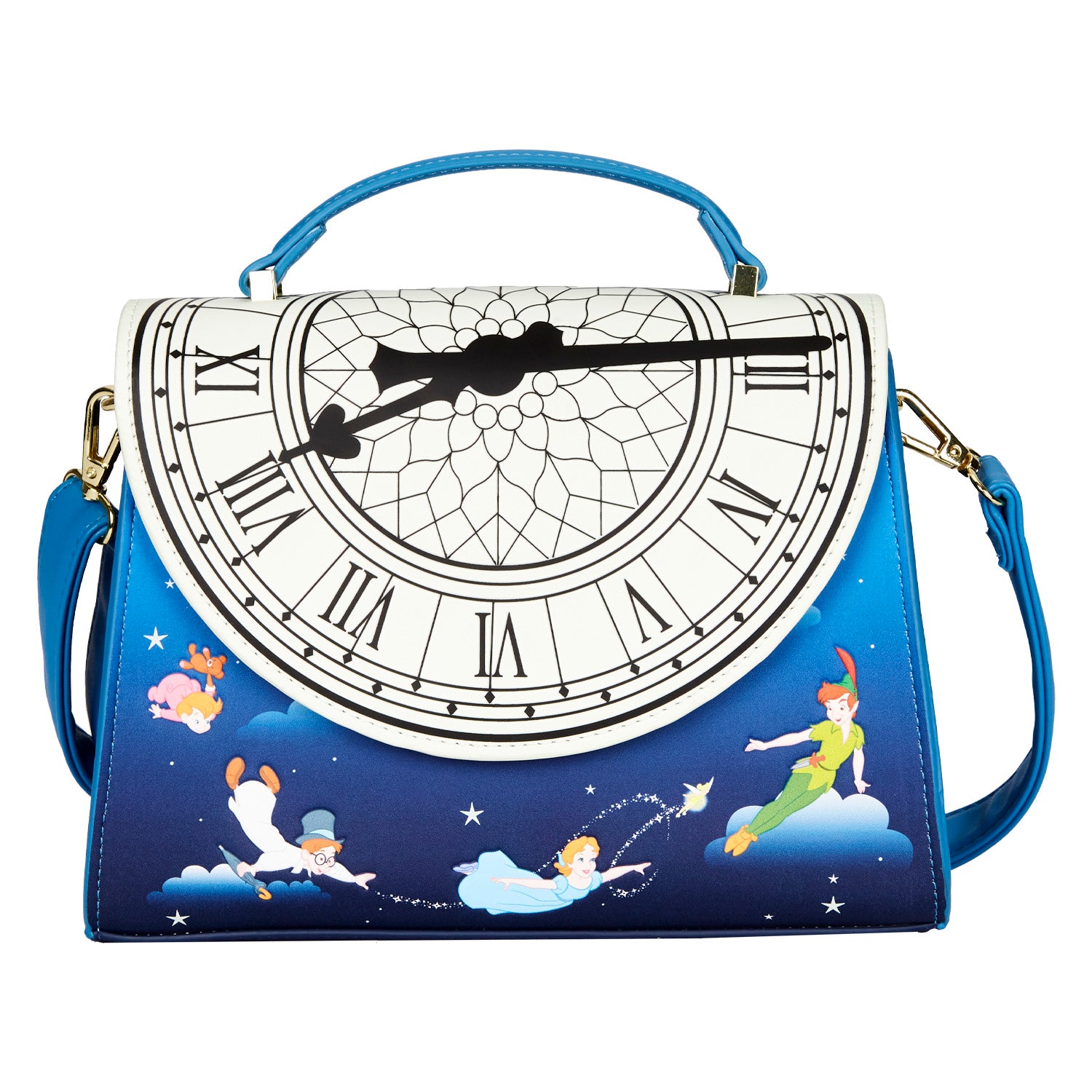 Loungefly Peter Pan Clock Glow in the Dark Crossbody Bag – Twin Treats