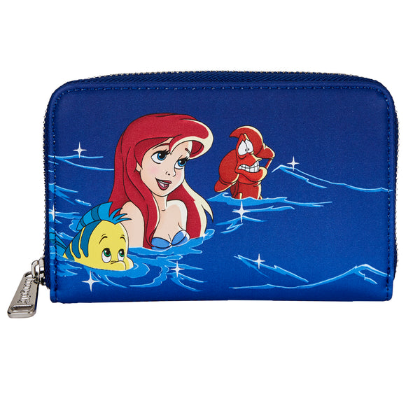  The Little Mermaid Ariel Fireworks Glow in the Dark Zip Around Wallet