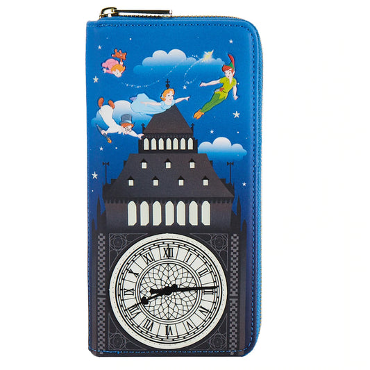 Peter Pan Clock Glow in the Dark Zip Around Wallet