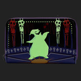Loungefly The Nightmare Before Christmas Lock Shock Barrel Oogie Boogie Glow Zip Around Wallet