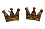 Disney by Couture Kingdom Alice in Wonderland Queen of Hearts Crown Stud Earrings