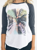 Junk Food Womens Alice in Wonderland 3/4 Sleeve Raglan T-Shirt